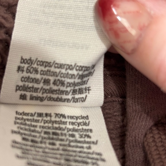 Victorias Secret PINK Sherpa Lined Hoodie Sweatshirt Womens L Mauve Velvet logo - Picture 8 of 8